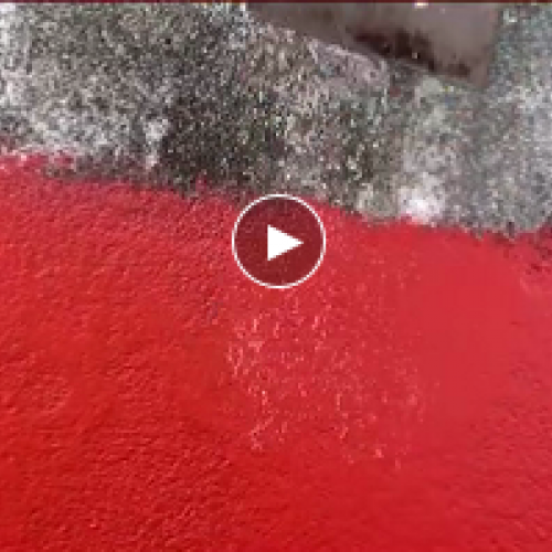 防水涂料實(shí)力廠家——永蘭紅橡膠外露耐候防水超強(qiáng)附著力測(cè)試